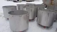 Емкость - дежа нержавеющая, новая, объем — 0,3 куб.м., на колесах